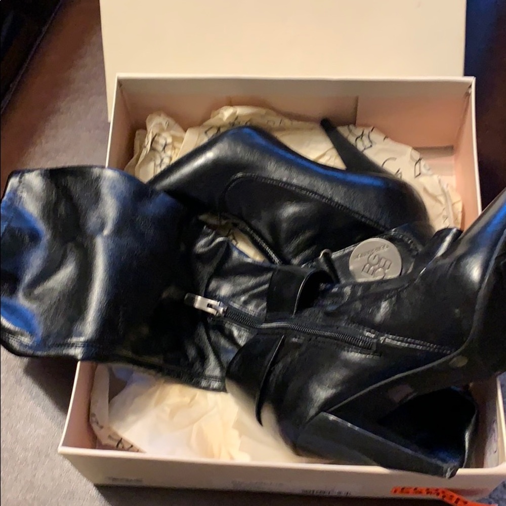 Black high boot